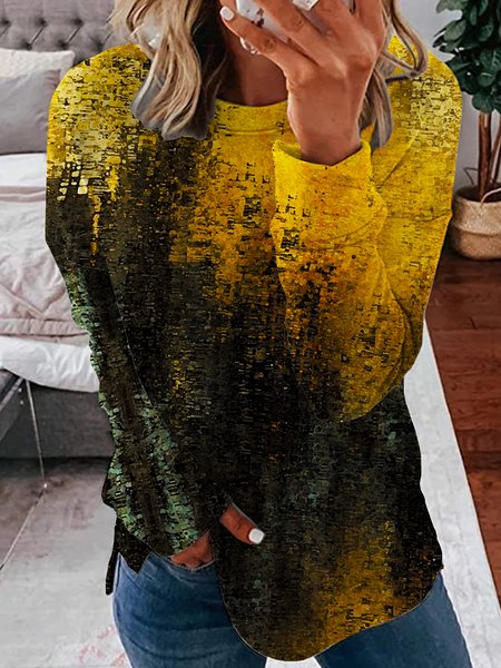 

Casual Regular Fit Sweatshirt, As picture, Hoodies&Sweatshirts