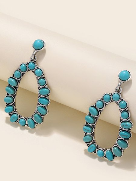 

Vintage Turquoise Drop Earrings, As picture, Earrings