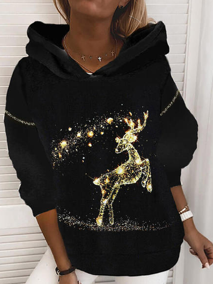 

Animal Casual Hooded Sweatshirt, Black, Hoodies & Sweatshirts