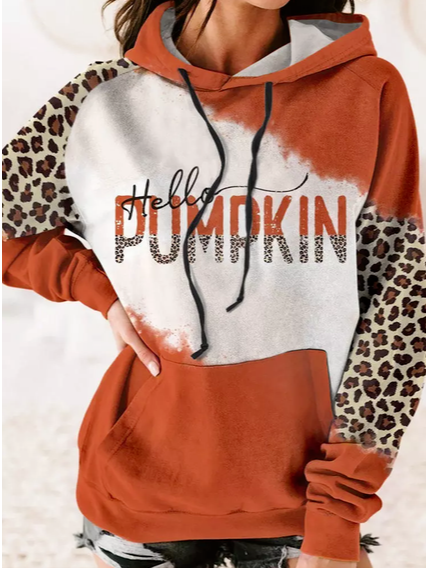 

Hooded Loosen Sweatshirt, Orange, Hoodies & Sweatshirts