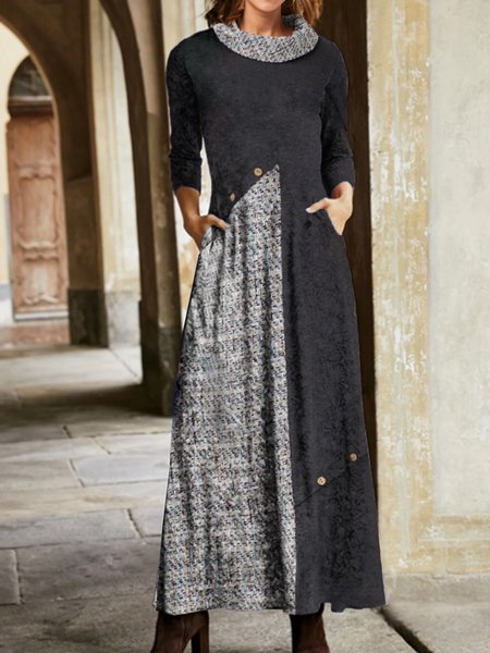Regular Fit Dresses, Multicolor, Maxi Dresses