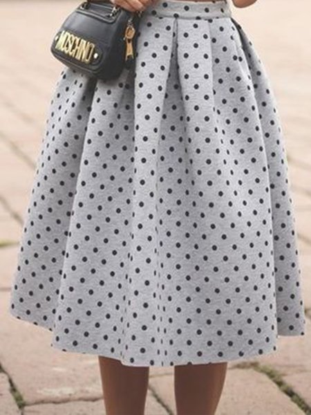 

Vacation Regular Fit Skirts, Gray, Midi Skirts