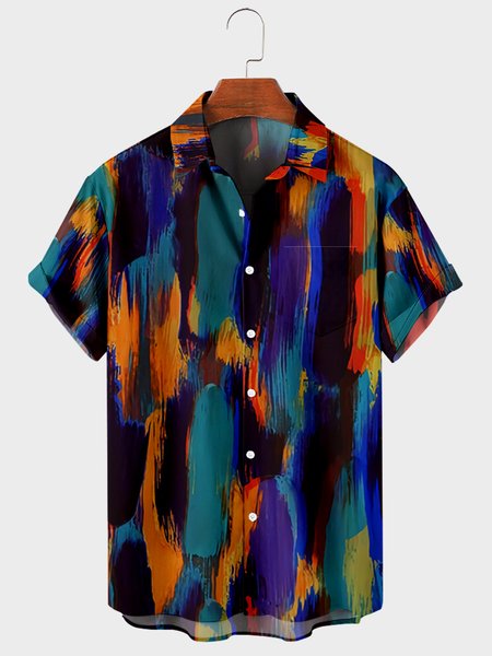 

Vintage Short Sleeve Shirts, Blue, Shirts ＆ Blouse
