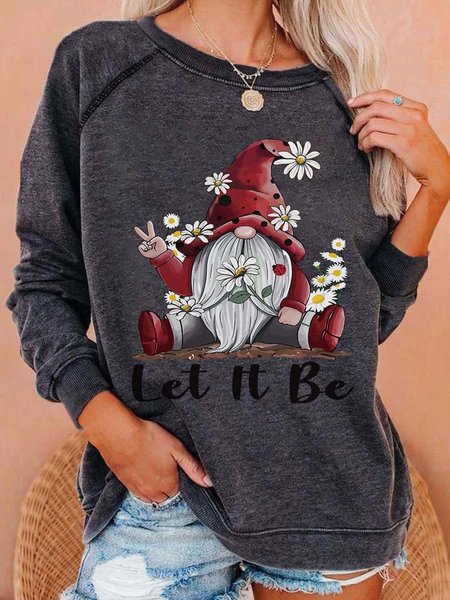

Casuale Natale Stampato Girocollo Allentare Felpa, Nero - grigio, Hoodies & Sweatshirts