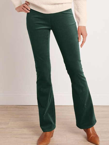 

Loosen Plain Pants, Green, Pants