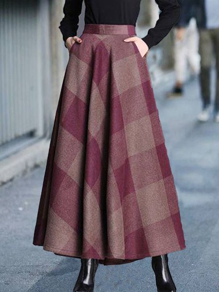 

Regular Fit Skirts, As picture, Maxi Skirts