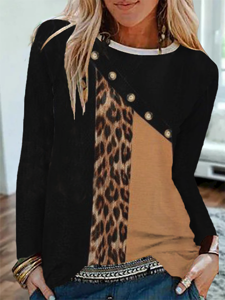 

Plus size Casual Long Sleeve Shirts & Tops, Multicolor, T-Shirts