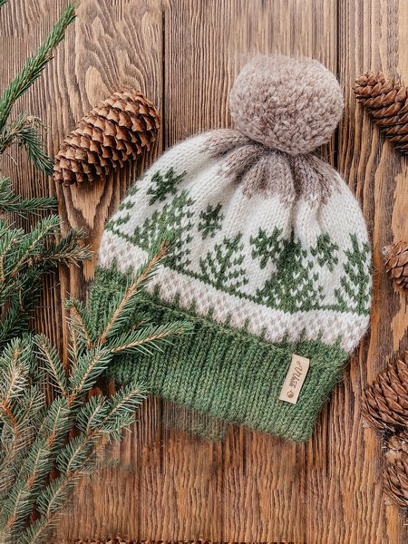 

Green Christmas Tree Knitted Socks, As picture, Hats