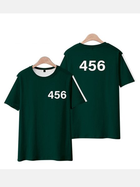 

Cotton Blends Casual Crew Neck Shirts & Tops, Color3, T-shirts