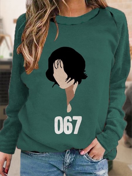

SQUID GAME Crew Neck Casual Regular Fit Sweatshirt, Green, Hoodies & Sweatshirts