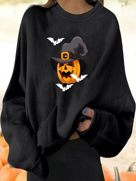 

Halloween limit Vintage Casual Household Daily Loosen Sweatshirt, Black, Sweatshirts & Hoodies