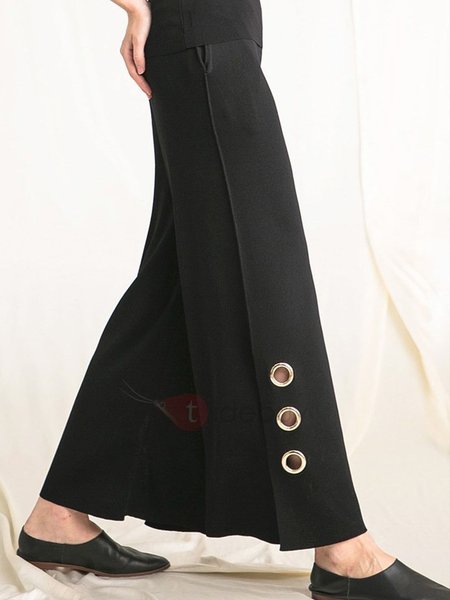 

Loosen Pants, Black, Wide Leg Pants
