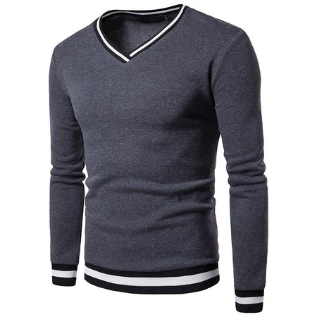 

Casual Long Sleeve Shirts & Tops, Deep gray, T-shirt