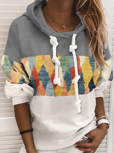 

Geometric Casual Regular Fit Sweatshirt, Multicolor, Hoodies & Sweatshirts