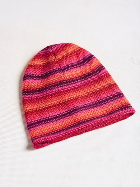 Bohemian Striped Knitted Hat, As picture, Women Hats