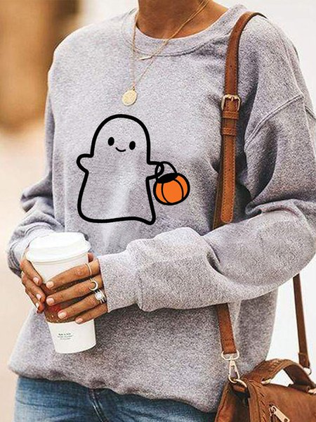 

Cotton Blends Casual Cartoon Sweatshirt, Gray, Sweatshirts & Hoodies