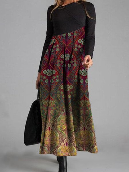 

Cotone Gonna Casuale, Come immagine, Maxi Dresses