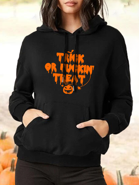 

Halloween limit Casual Household Daily Vintage Hooded Sweatshirt, Black, Sweatshirts & Hoodies