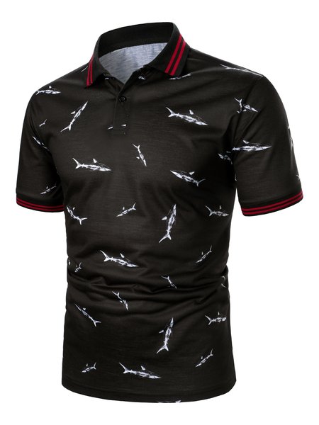 

Vintage Polka Dots Short Sleeve Shirts & Tops, As picture, Men's t-shirts