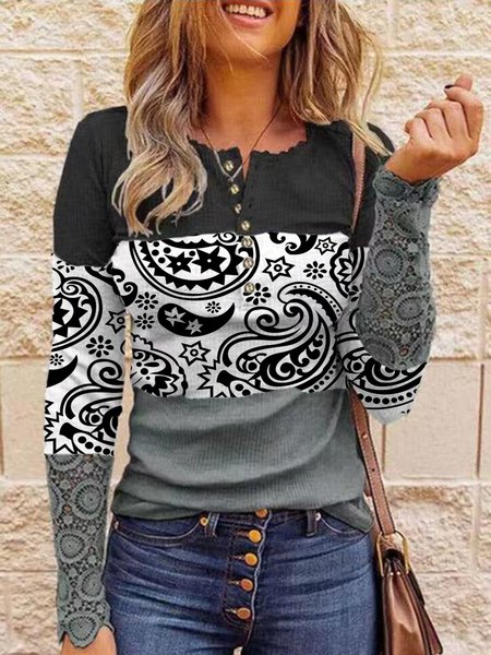 

Casual Regular Fit Shirts & Tops, Gray, Tops