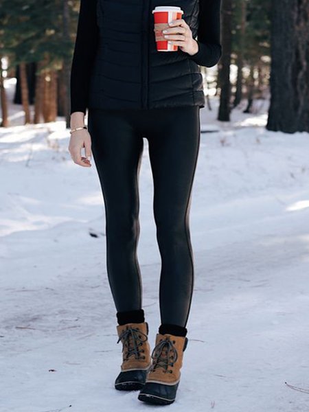 

Solid Pants, Black, Leggings