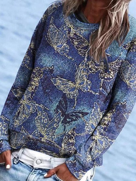 

Regular Fit Casual Sweatshirt, Blue, Hoodies & Sweatshirts