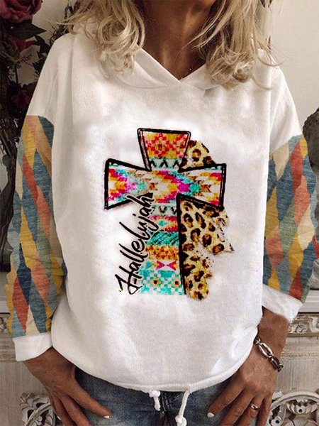 

Vintage Tribal Leopard Geometric Printed Long Sleeves Hoodie Plus Size Casual Sweatshirts, Multicolor, Hoodies & Sweatshirts