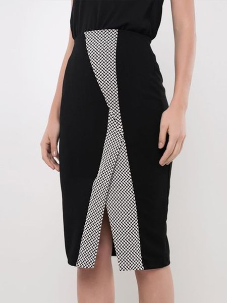 

Polka Dots Vacation Midi Skirt, Black, Midi Skirts