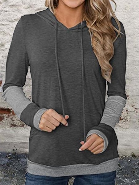 

Gray Fashion Hooded Color Block Sweatshirts, Hoodies & Sweatshirts