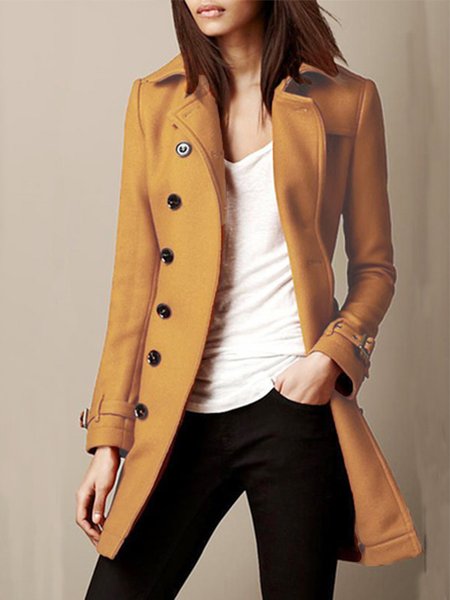 

Elegant Lapel Long sleeve Jacket, As picture, Blazers