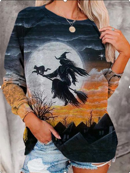 

Vacation Elegant Casual Loosen Elegant Sweatshirt, As picture, Sweatshirts & Hoodies