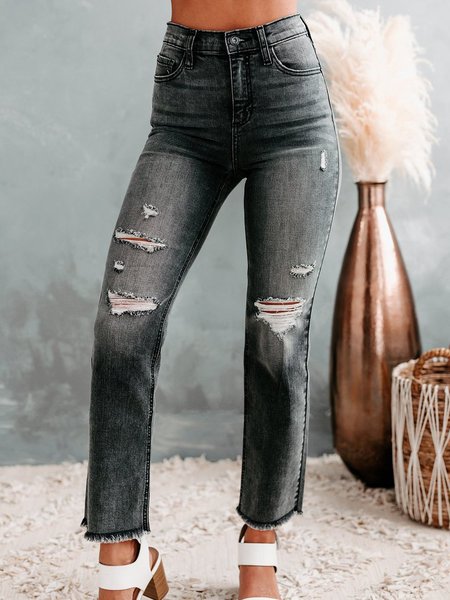 

Regular Fit Denim Basics Pants, Black, Pants