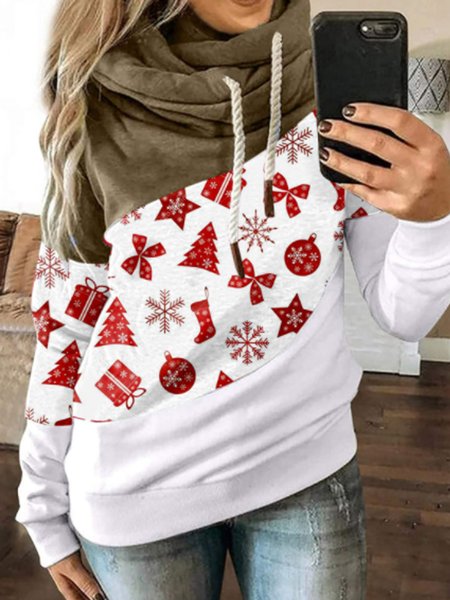 

Casual Christmas Snowman Regular Fit Hoodies And Sweatshirts, White, Hoodies and Sweatshirts