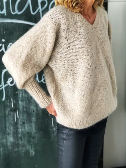 

Simple Off Shoulder Sweater, As picture, Sweaters & Cardigans