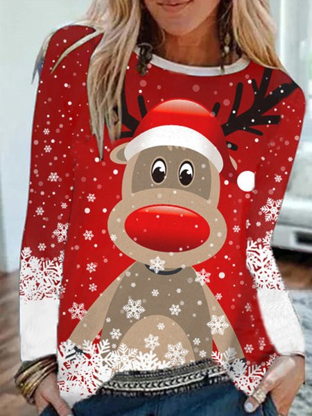 

Christmas Snowman Shirts & Tops, Red, Tops