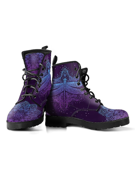

Simple Dragonfly Print Martin Boots, As picture, Boots