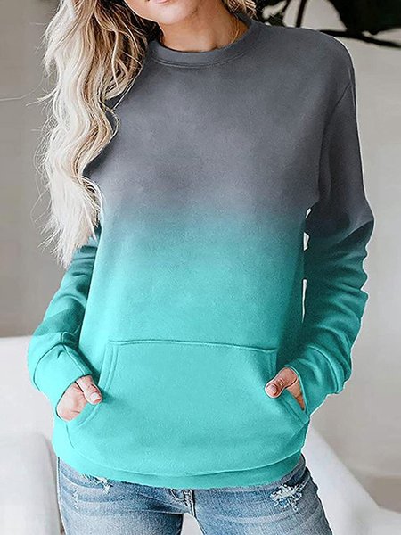 

Ombre Grey-blue Sweatshirt, Hoodies & Sweatshirts