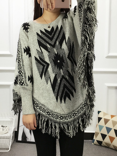 

Loosen Vintage Sweater, Light gray, Knitwear & Sweaters