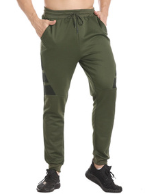 

Men's Fitness Sports Running Casual Trousers, Army green, Pants