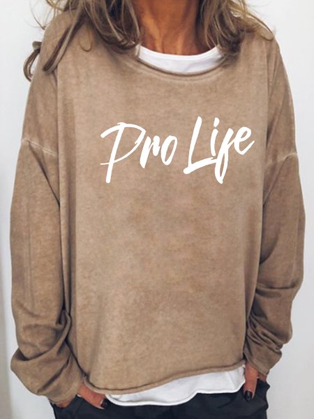 

Pro Life Casual Regular Fit Sweatshirt, Khaki, Hoodies&Sweatshirts