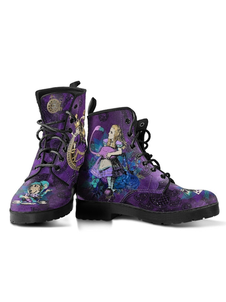 

Simple Alice Print Martin Boots, As picture, Boots