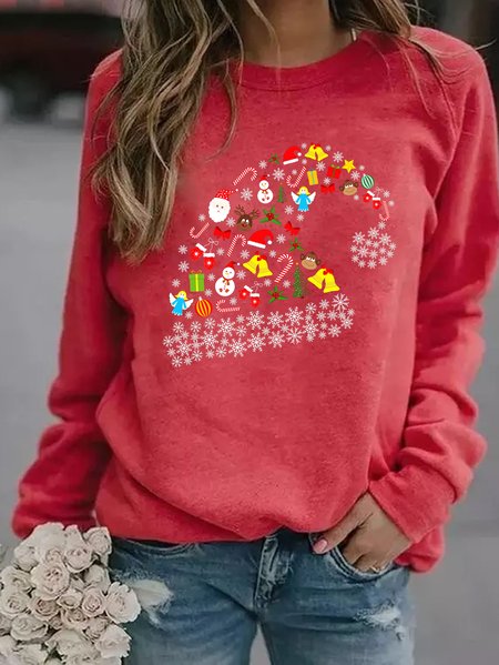 

You have a Christmas hat, women's sweatshirt, Red, Hoodies&Sweatshirts