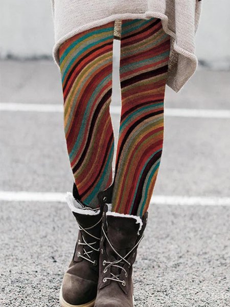 

Flannel Skinny Pants, Multicolor, Leggings