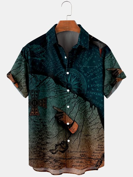 

Work Shirt Collar Shirts, Blue, Men's Floral shirt