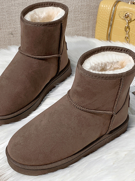 

Casual Cotton Snow Snow Snow Boots, Khaki, Boots