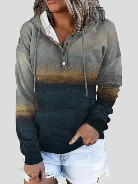 

Printed Casual Sweatshirt, As picture, Hoodies & Sweatshirts