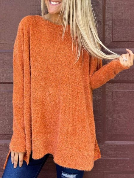 

Regular Fit Casual Sweater, Orange, Knitwear & Sweaters