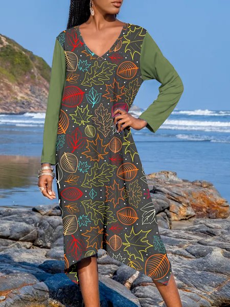 

Cotton Blends Vintage Dresses, Green, Midi Dresses