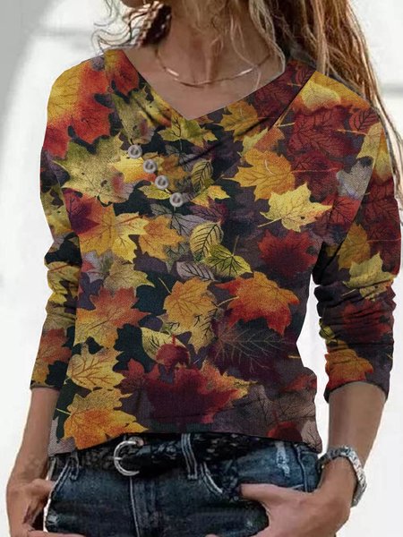 

Asymmetrical Neck Shirts & Tops, As picture, T-Shirts