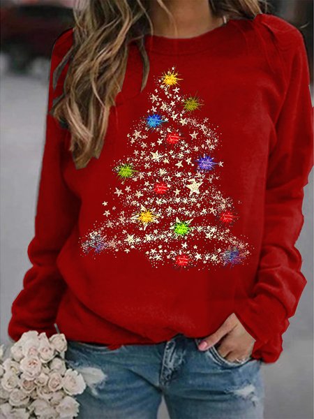 

Women's Hoodie Sweatshirt Graphic Christmas Daily Basic Christmas Hoodies Sweatshirts, Red, Sweatshirts & Hoodies